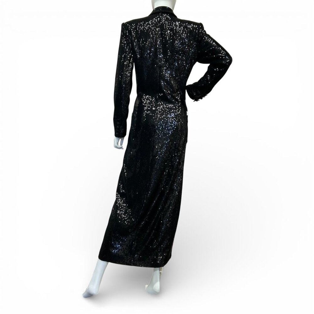 L'Agence Black & White Marlowe Sequin Tuxedo Jacket NWOT - Picture 4 of 13